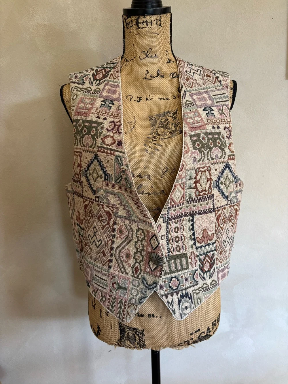 Vintage Southwest tapestry style vest